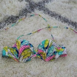 Victoria's Secret print bandeau swimsuit top